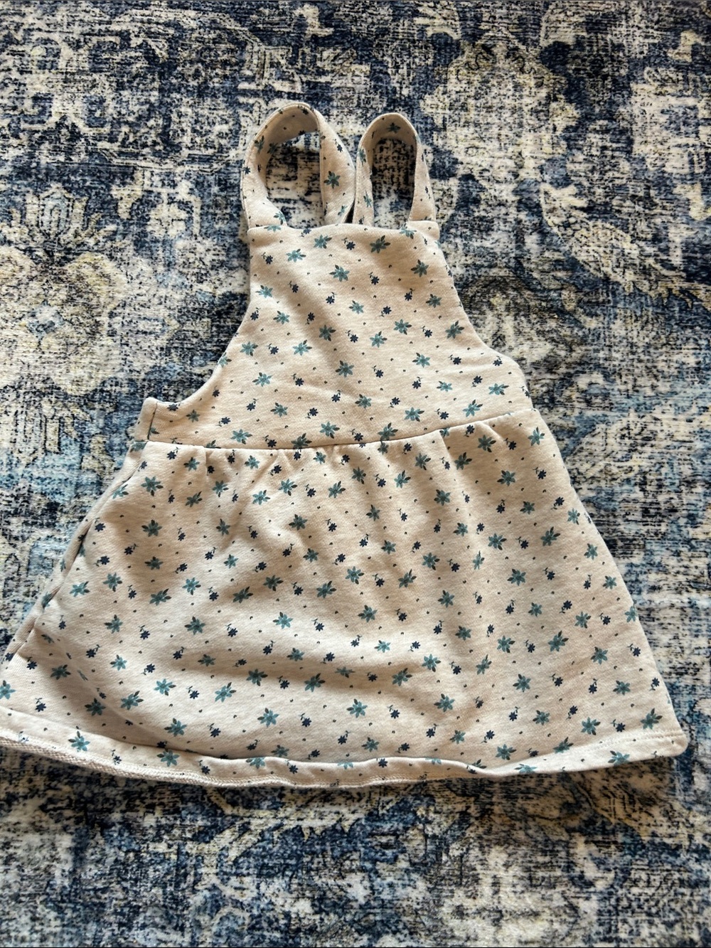 Mango Baby Floral Dress Cream & Blue 18M (84 CM)